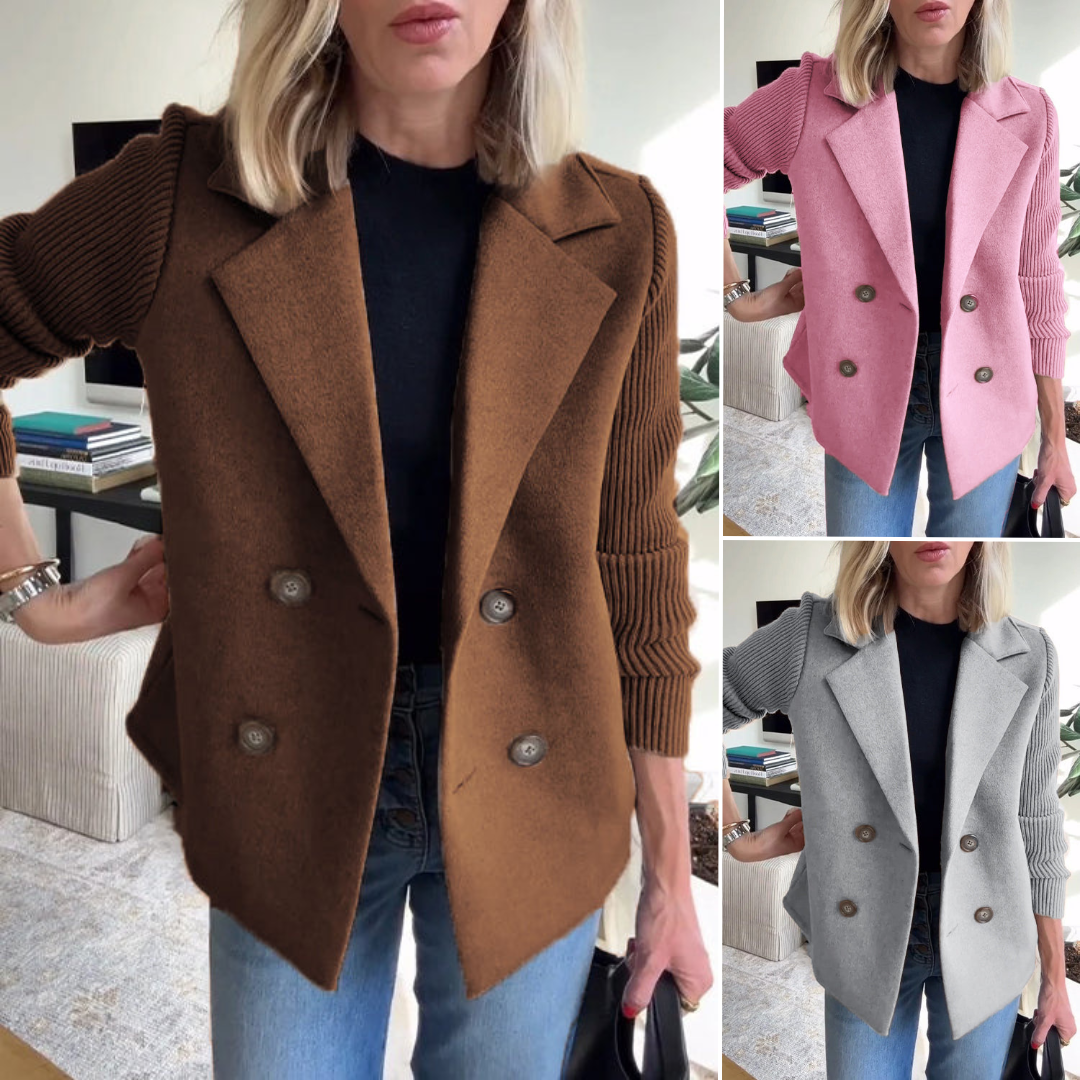 Celeste Blazer à Manches Tricotées Stylé