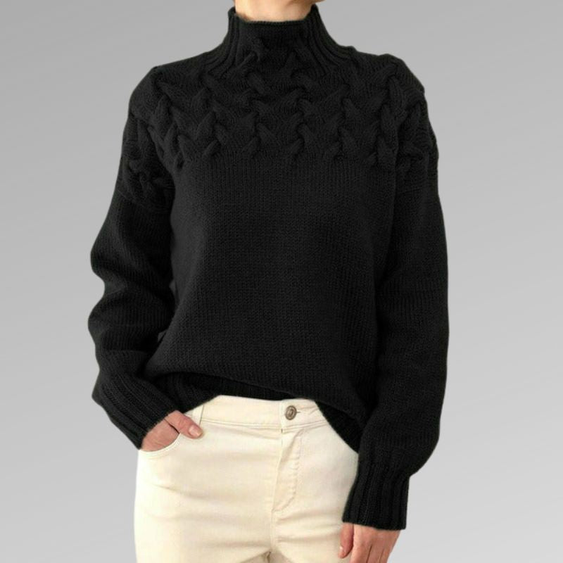 Sophia Elegant Cable Knit Sweater