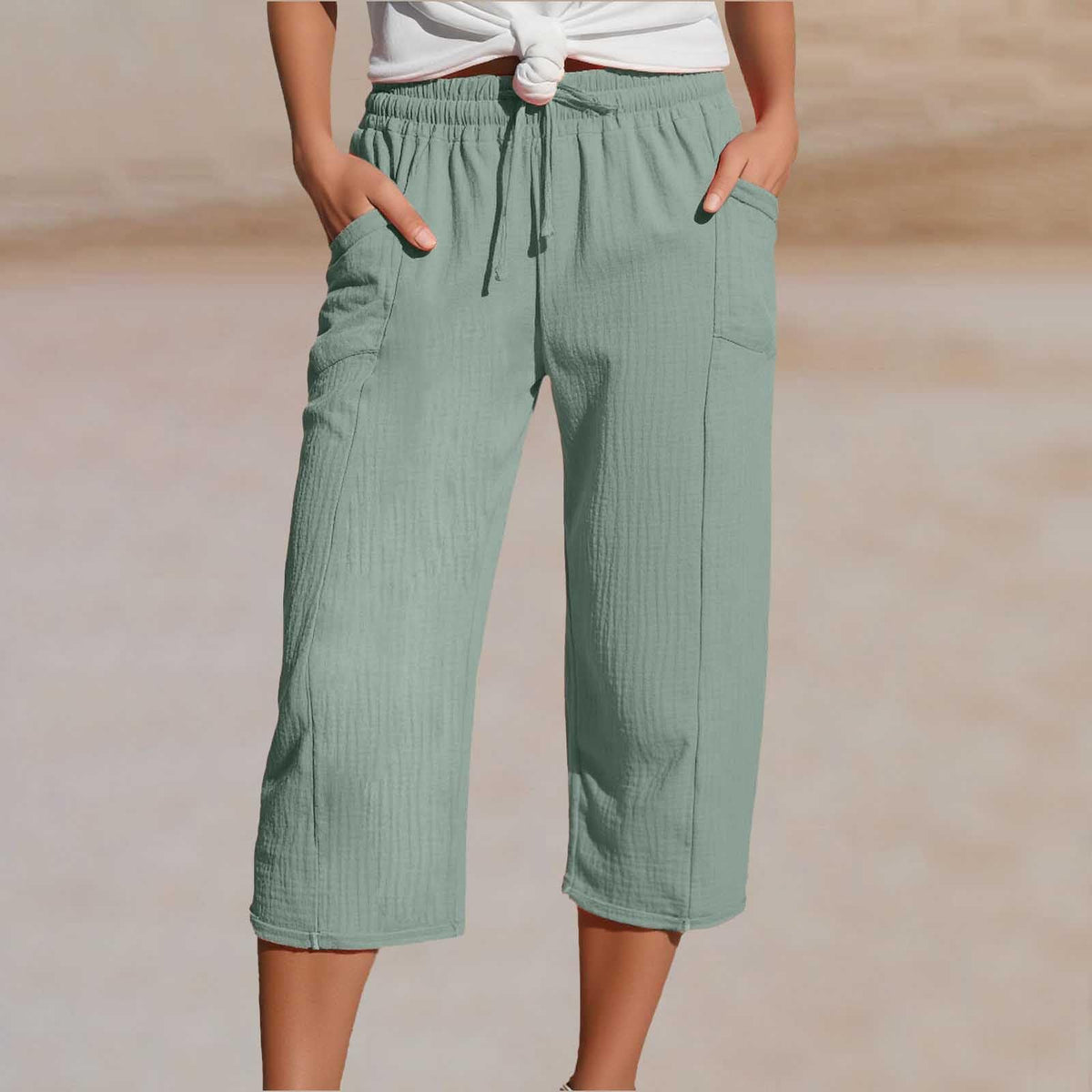 Olivyra | Lightweight Cropped Pants