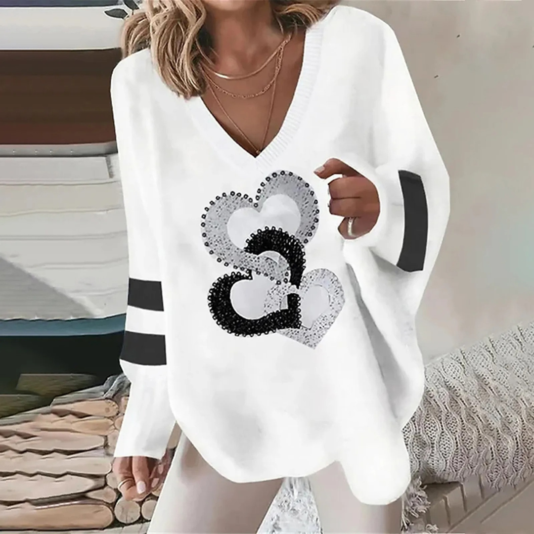 Cassia Cozy Heart Sweater