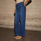 Aveline™ | High-Waisted Stretch Wide-Leg Jeans