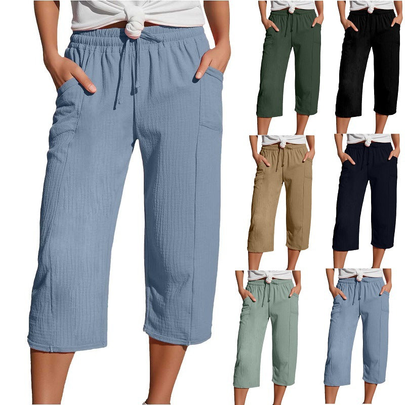 Olivyra | Lightweight Cropped Pants