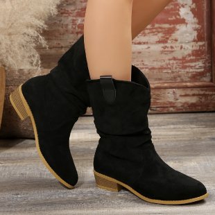 Pointed Suede Boots For Women