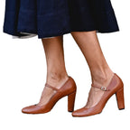 Verna | Leather Slingback Heels