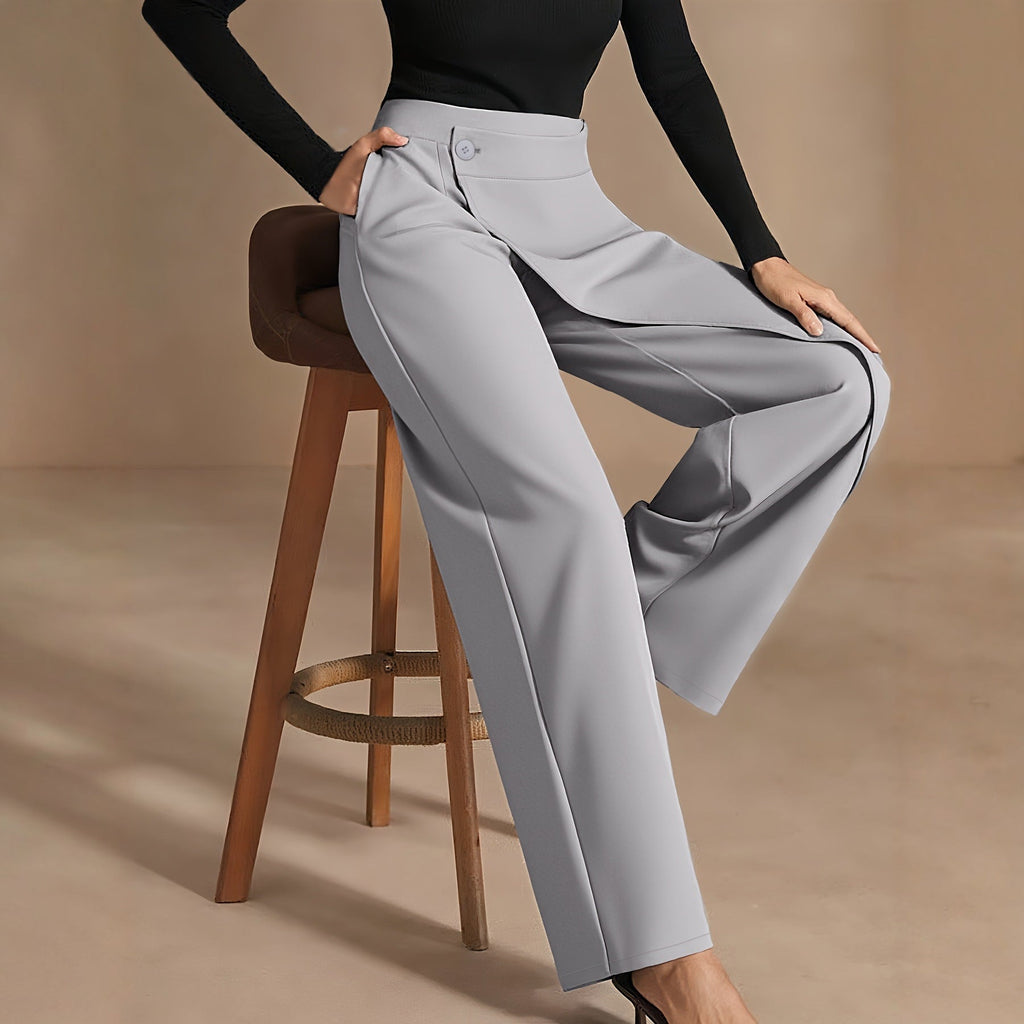 Patchwork Cropped Casual Trousers