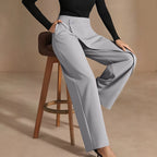 Patchwork Cropped Casual Trousers