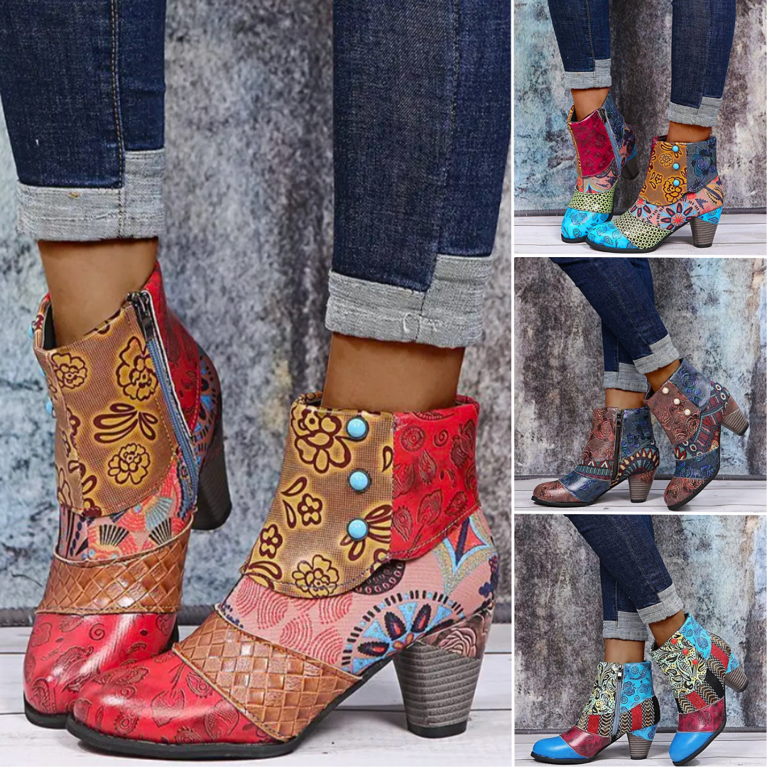 Margaret Boho Patchwork Boots