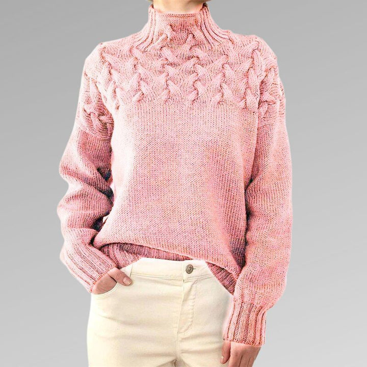 Sophia Elegant Cable Knit Sweater