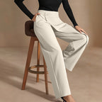 Patchwork Cropped Casual Trousers
