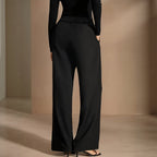 Patchwork Cropped Casual Trousers