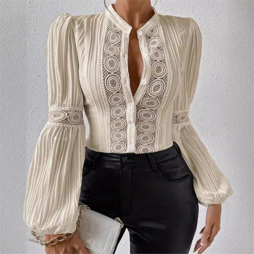 Lilia Elegant Pleated Blouse