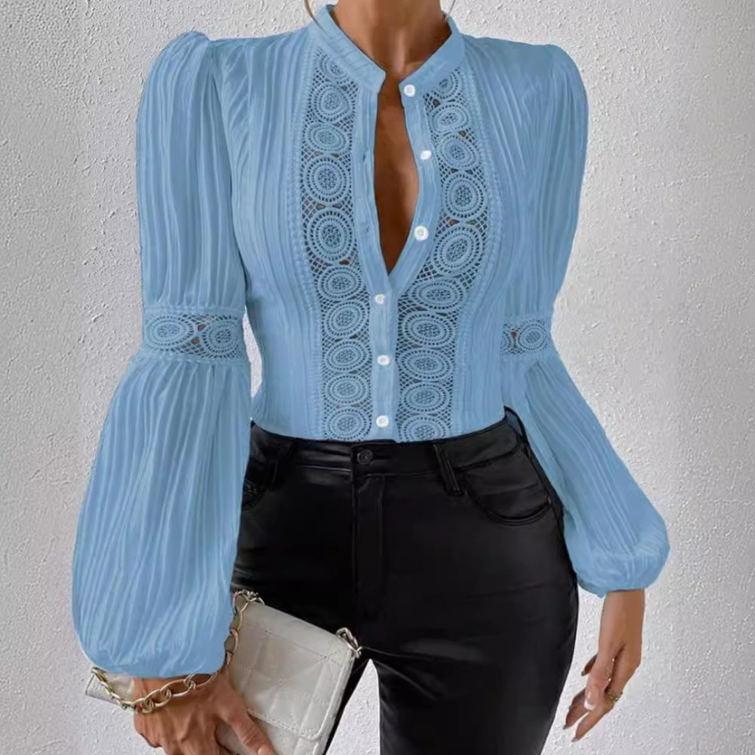 Lilia Elegant Pleated Blouse