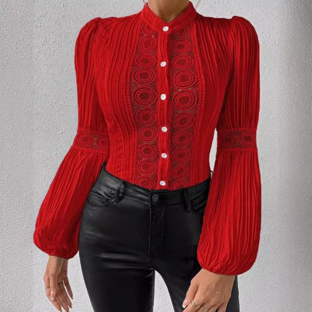 Lilia Elegant Pleated Blouse