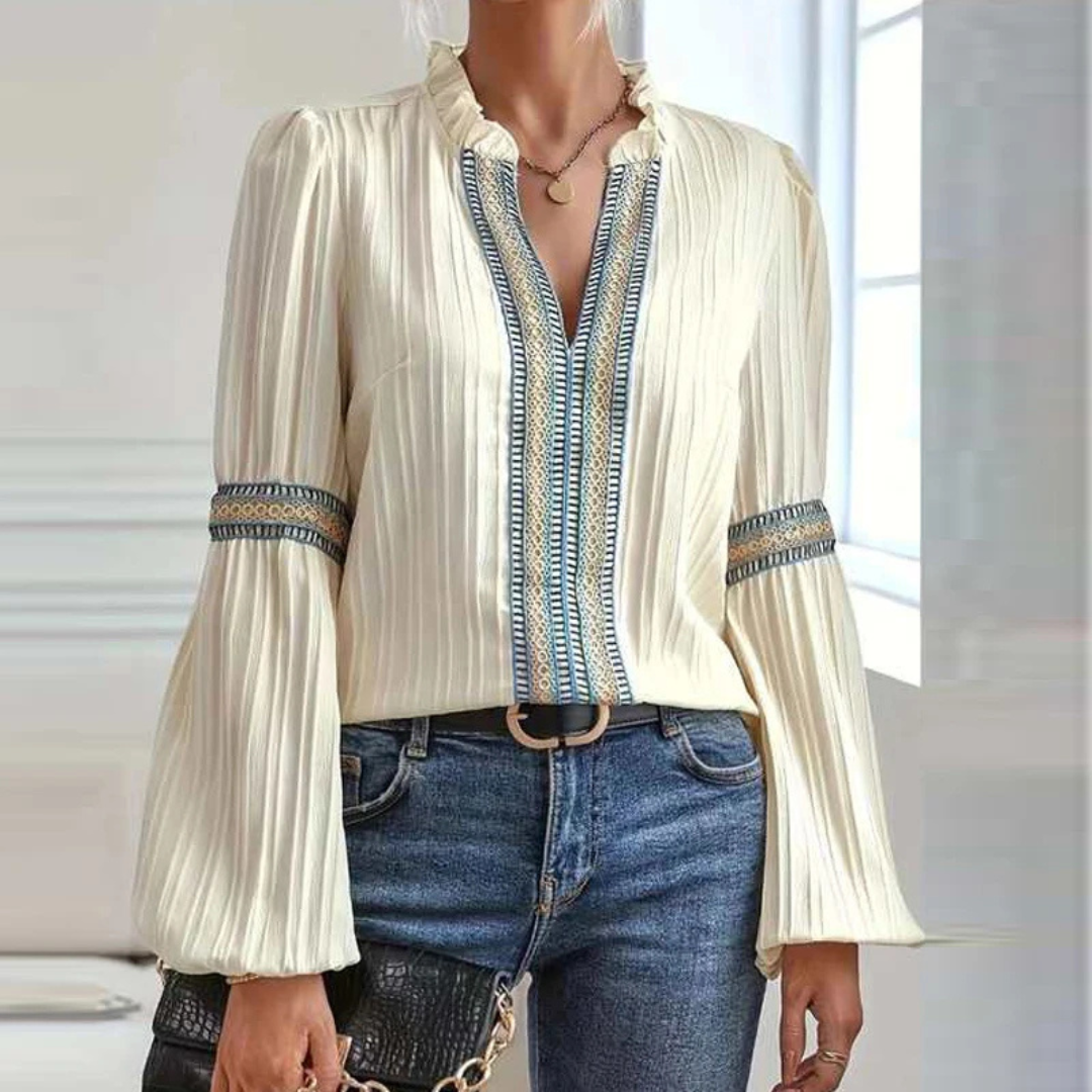 Lilia Elegant Pleated Blouse