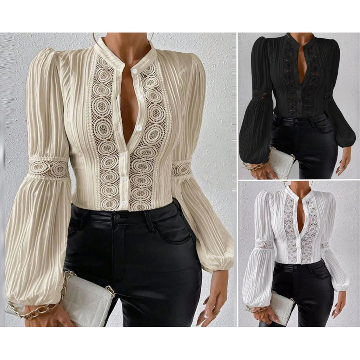 Lilia Elegant Pleated Blouse