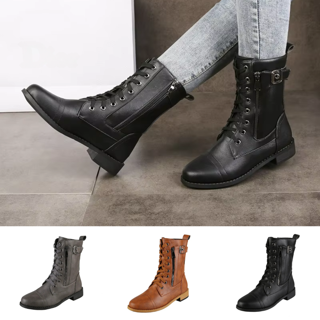 Camilla Stylish Lace-Zip Boots