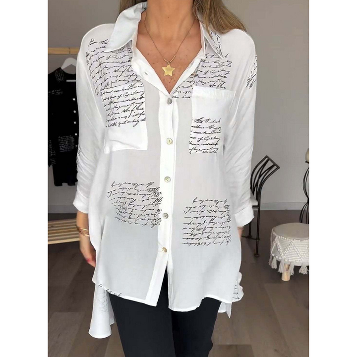 Lucia Stylish Letter Print Blouse