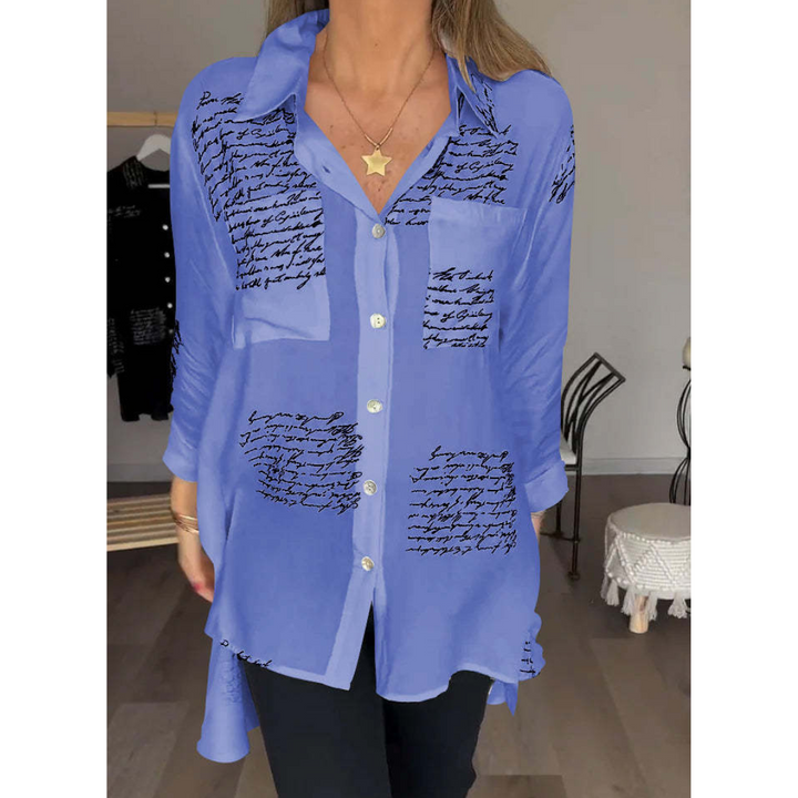 Lucia Stylish Letter Print Blouse