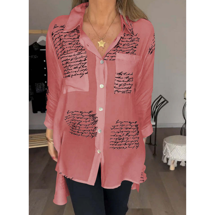 Lucia Stylish Letter Print Blouse