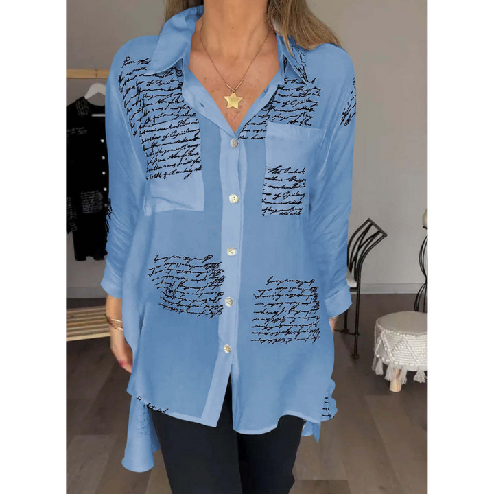 Lucia Stylish Letter Print Blouse