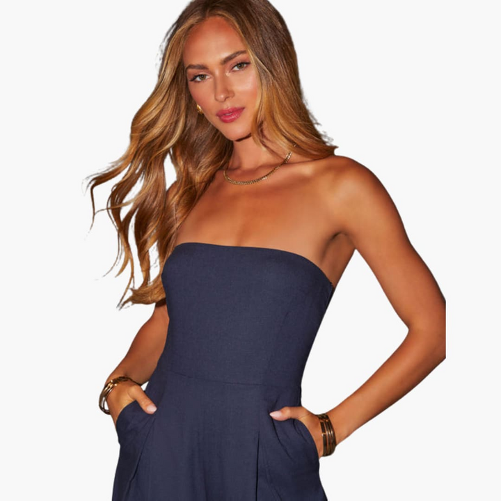 Ashley Chic Strapless Jumpsuit