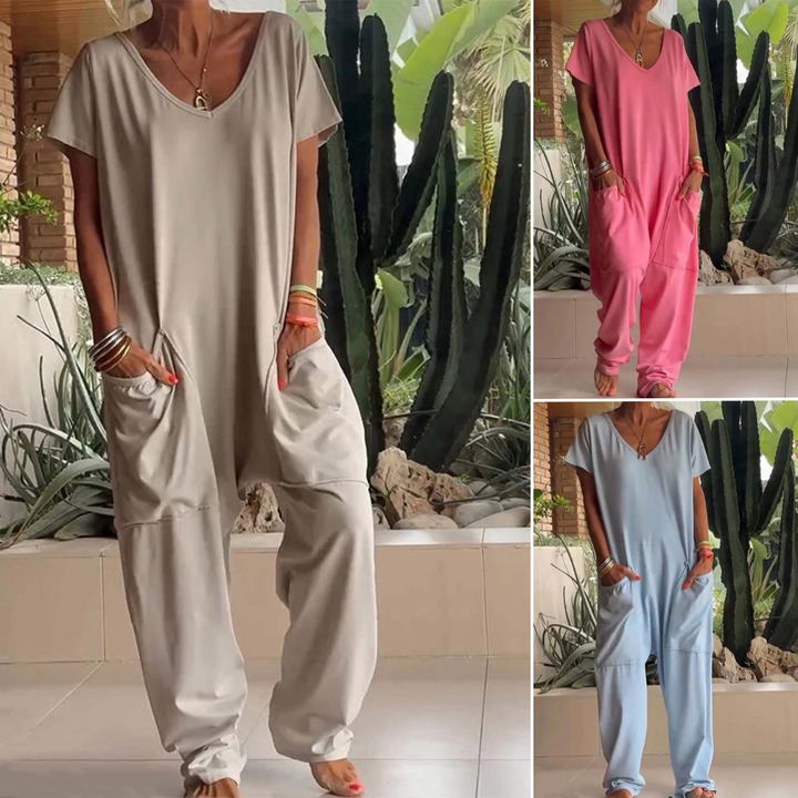 Kimberly Cozy V-Neck Jumpsuit