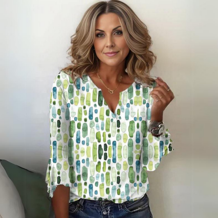 Miriam Watercolor Print Blouse