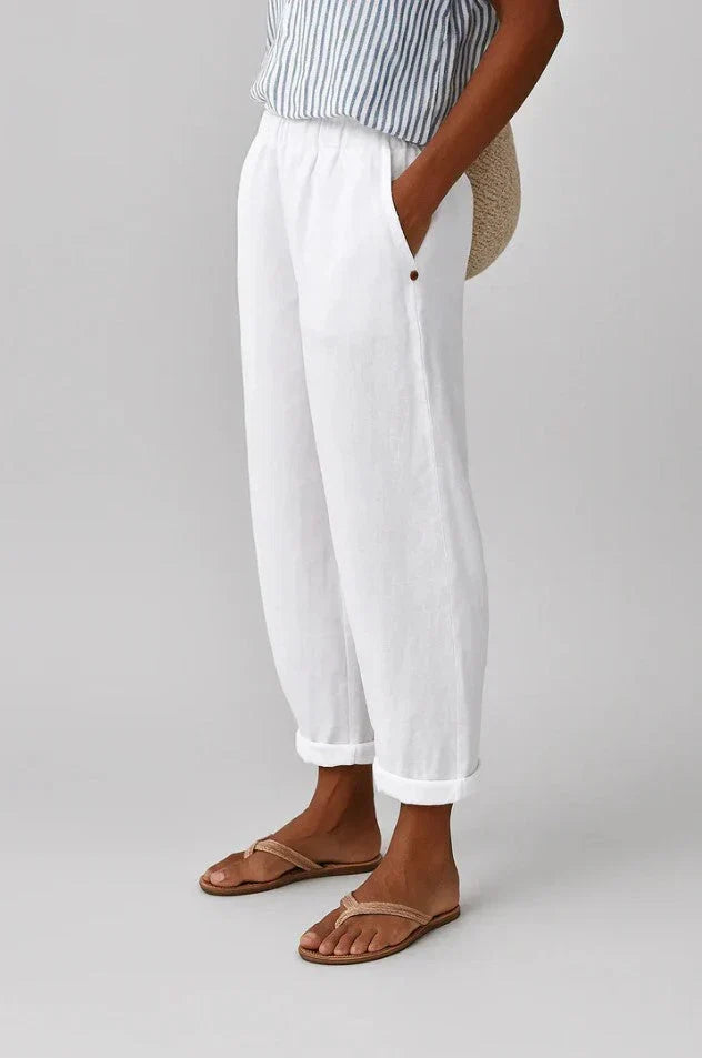 Romina™ Timeless Linen-Cotton Trousers