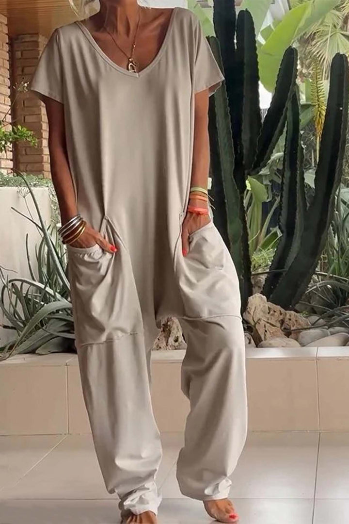 Kimberly Cozy V-Neck Jumpsuit