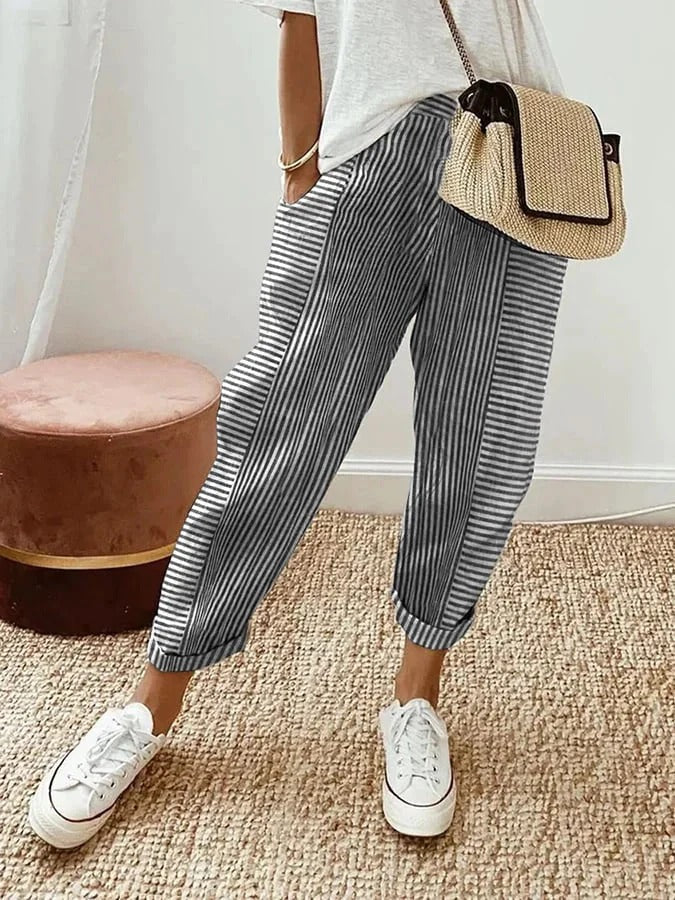 Caroline Cozy Striped Pants